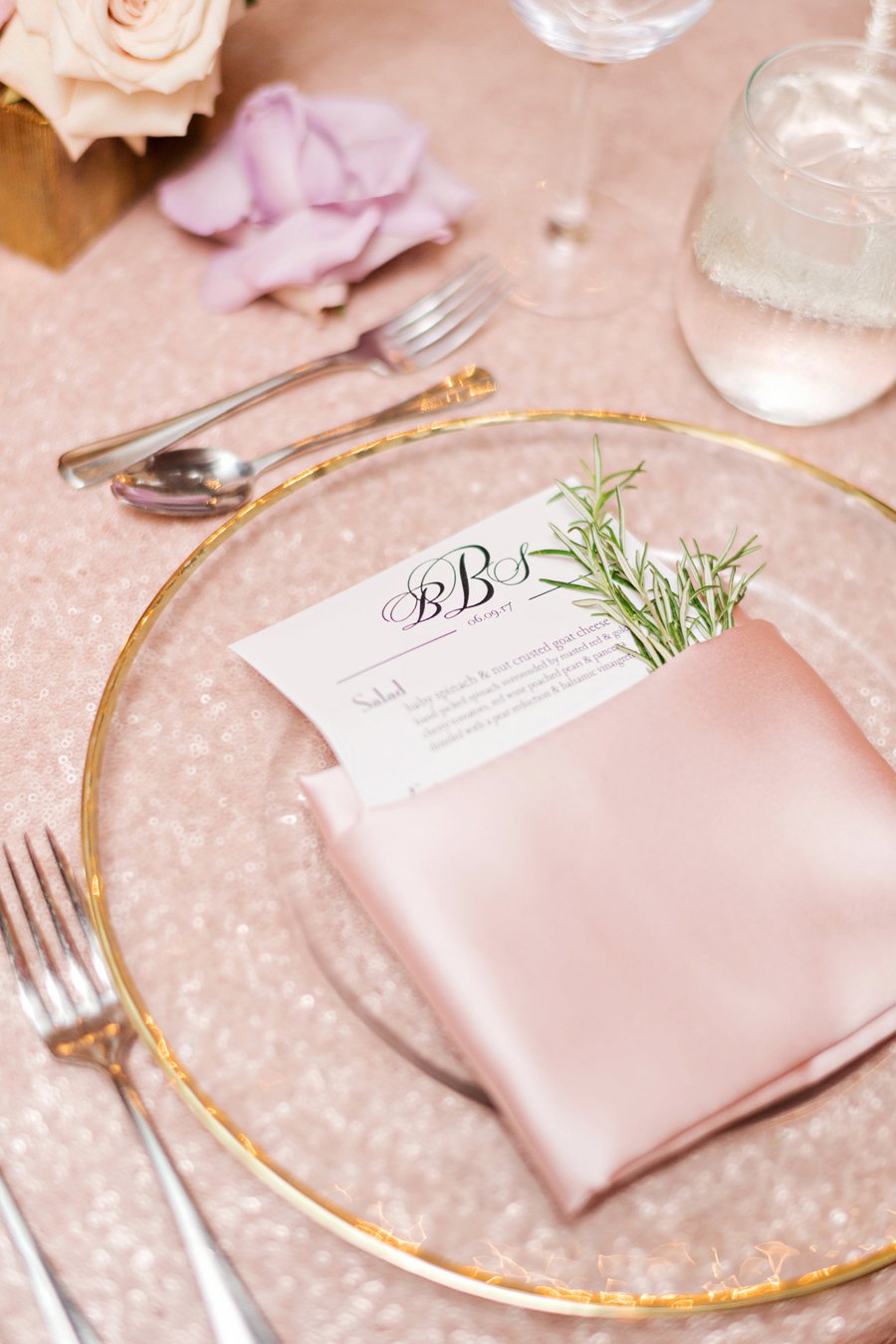 An Elegant Pink & Gold South Florida Wedding via TheELD.com