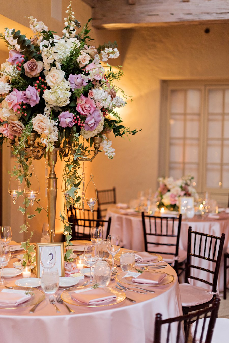 An Elegant Pink & Gold South Florida Wedding via TheELD.com