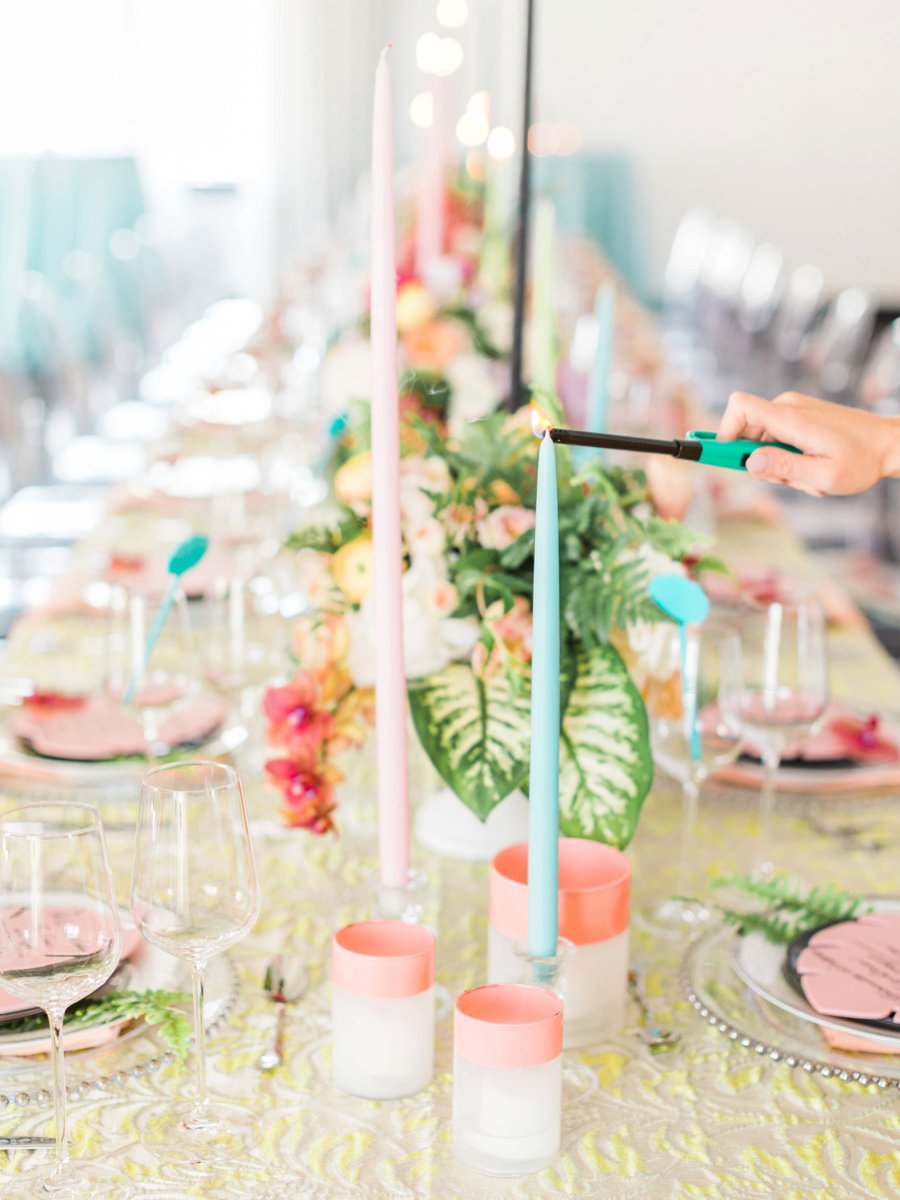 A Colorful Tropical Dinner Party via TheELD.com