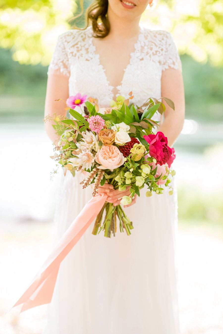 An Elegant Pink & White Brooklyn Wedding via TheELD.com