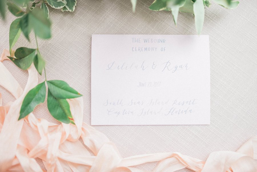 Blush & Peach Florida Destination Wedding Ideas via TheELD.com