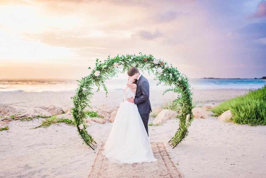 Blush & Peach Florida Destination Wedding Ideas via TheELD.com