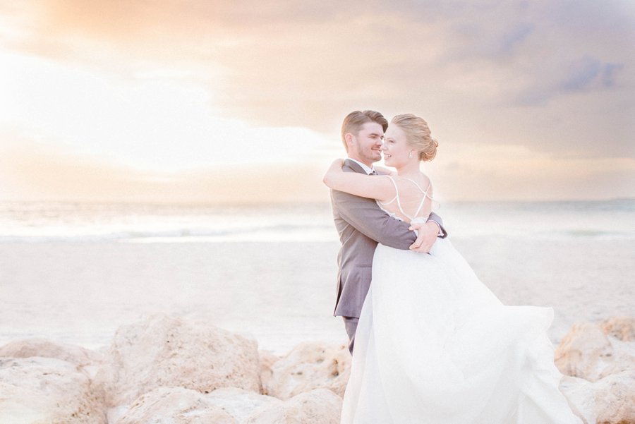 Blush & Peach Florida Destination Wedding Ideas via TheELD.com