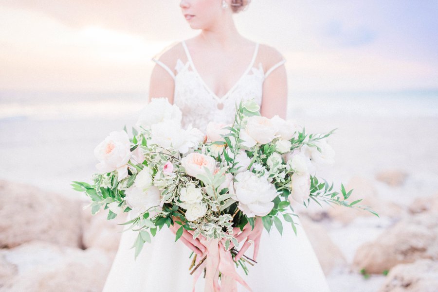 Blush & Peach Florida Destination Wedding Ideas via TheELD.com