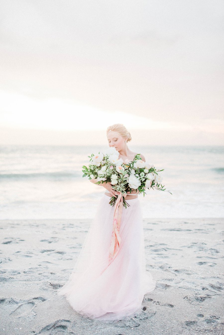 Blush & Peach Florida Destination Wedding Ideas via TheELD.com