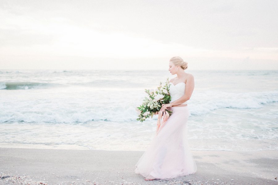 Blush & Peach Florida Destination Wedding Ideas via TheELD.com