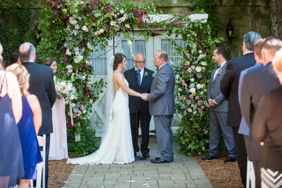 Elegant Burgundy & Blush Michigan Wedding via TheELD.com