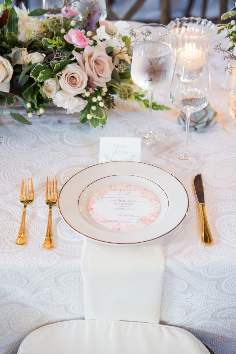 Elegant Burgundy & Blush Michigan Wedding via TheELD.com