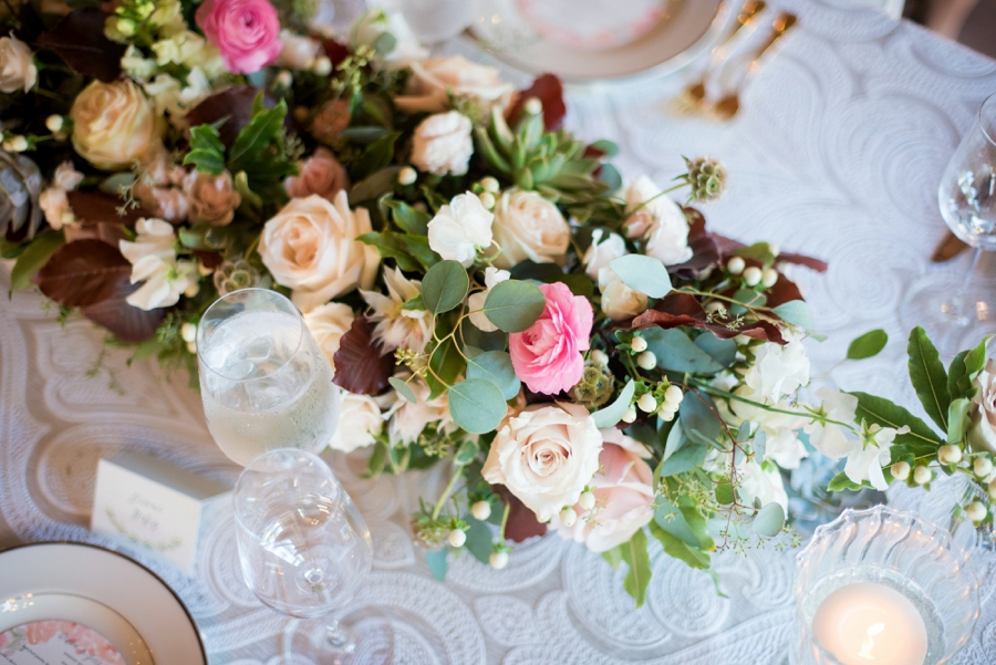 Elegant Burgundy & Blush Michigan Wedding via TheELD.com