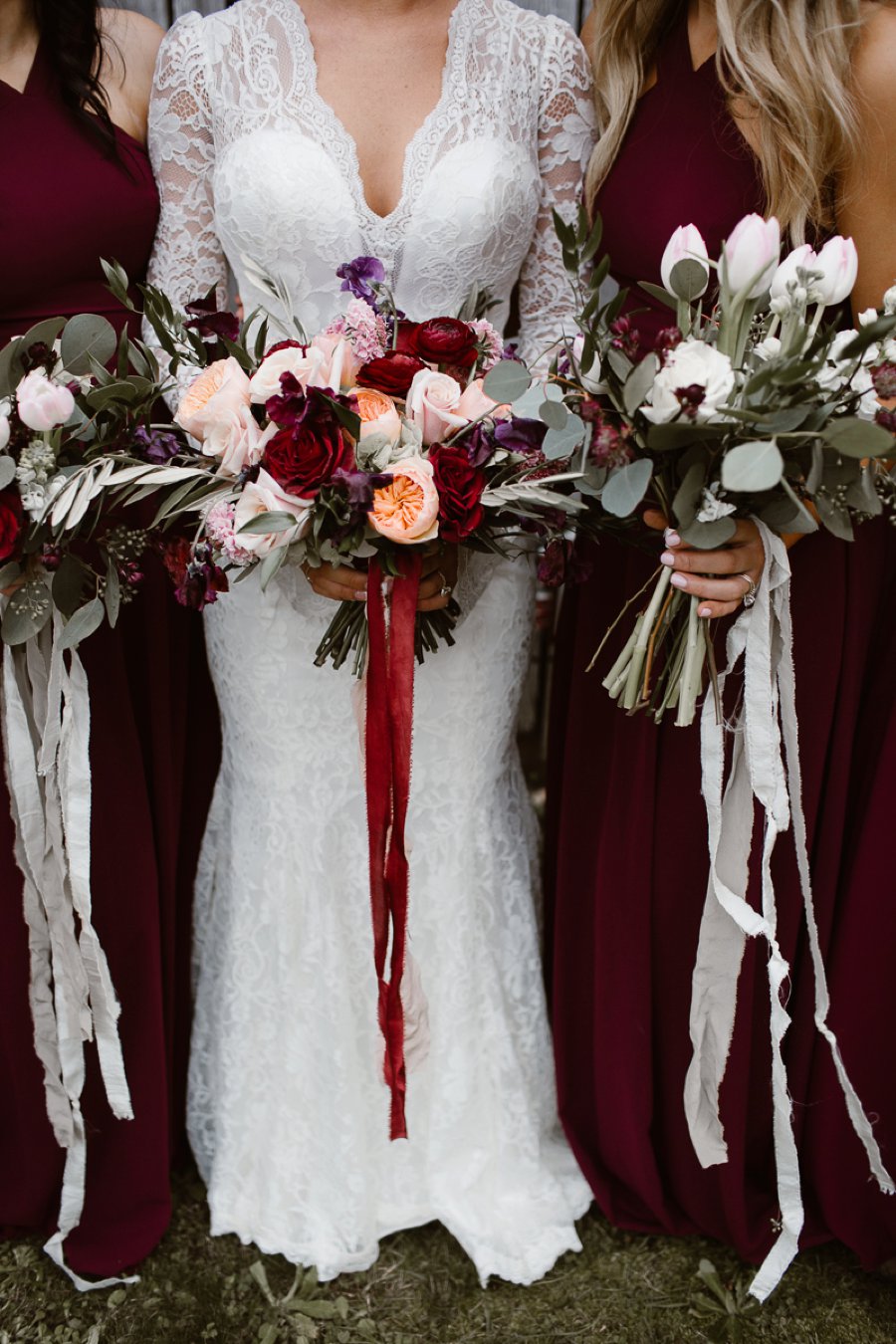 Red and White Rustic Wedding In Tennessee via TheELD.com