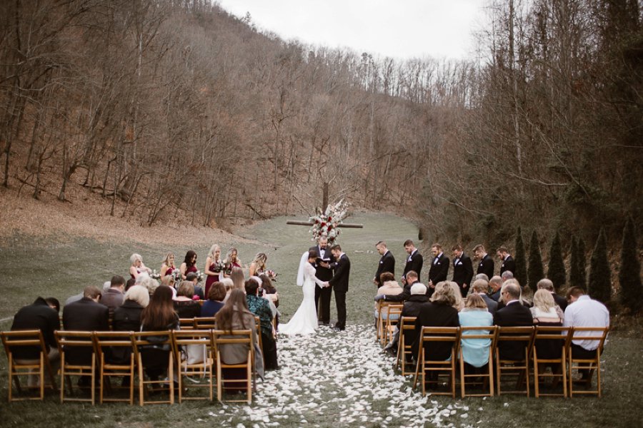 Red and White Rustic Wedding In Tennessee via TheELD.com