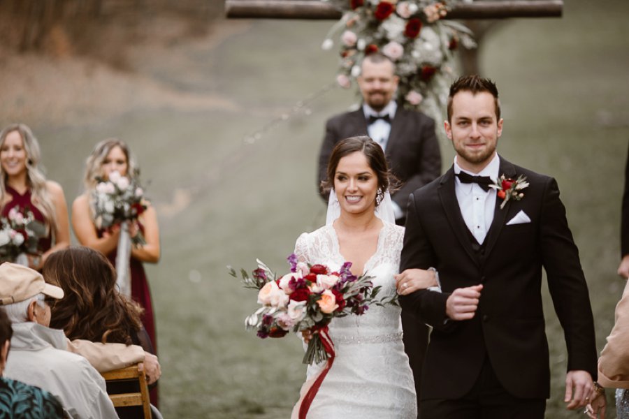 Red and White Rustic Wedding In Tennessee via TheELD.com