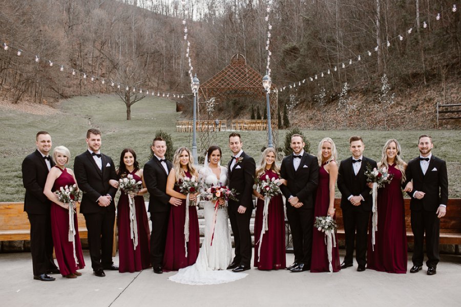 Red and White Rustic Wedding In Tennessee via TheELD.com