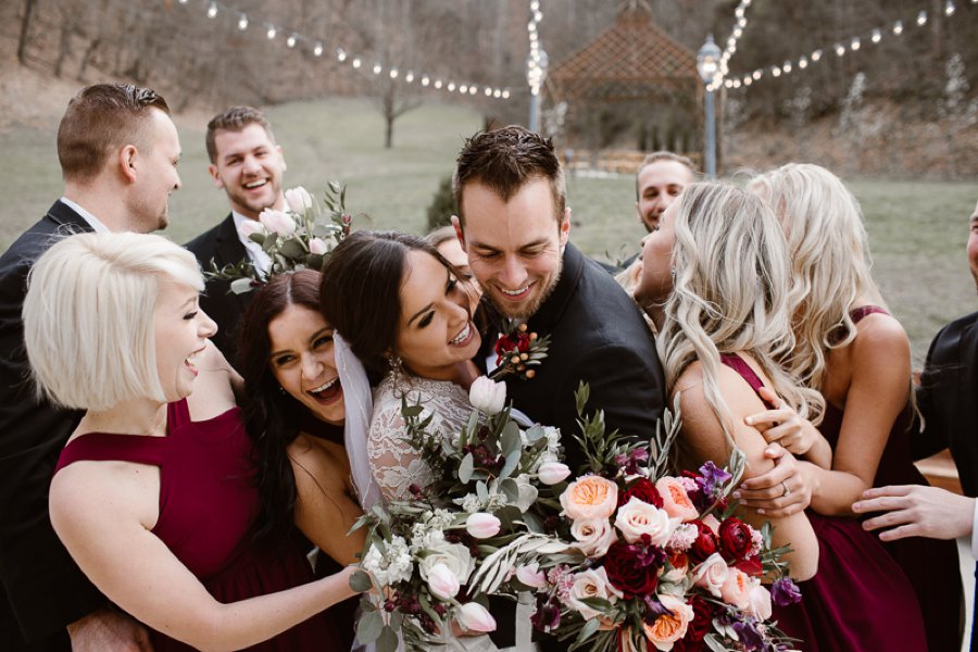 Red and White Rustic Wedding In Tennessee via TheELD.com