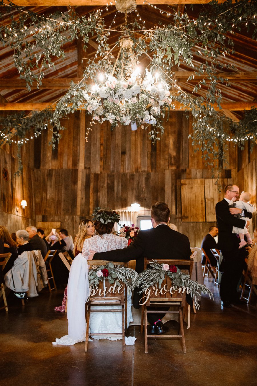 Red and White Rustic Wedding In Tennessee via TheELD.com