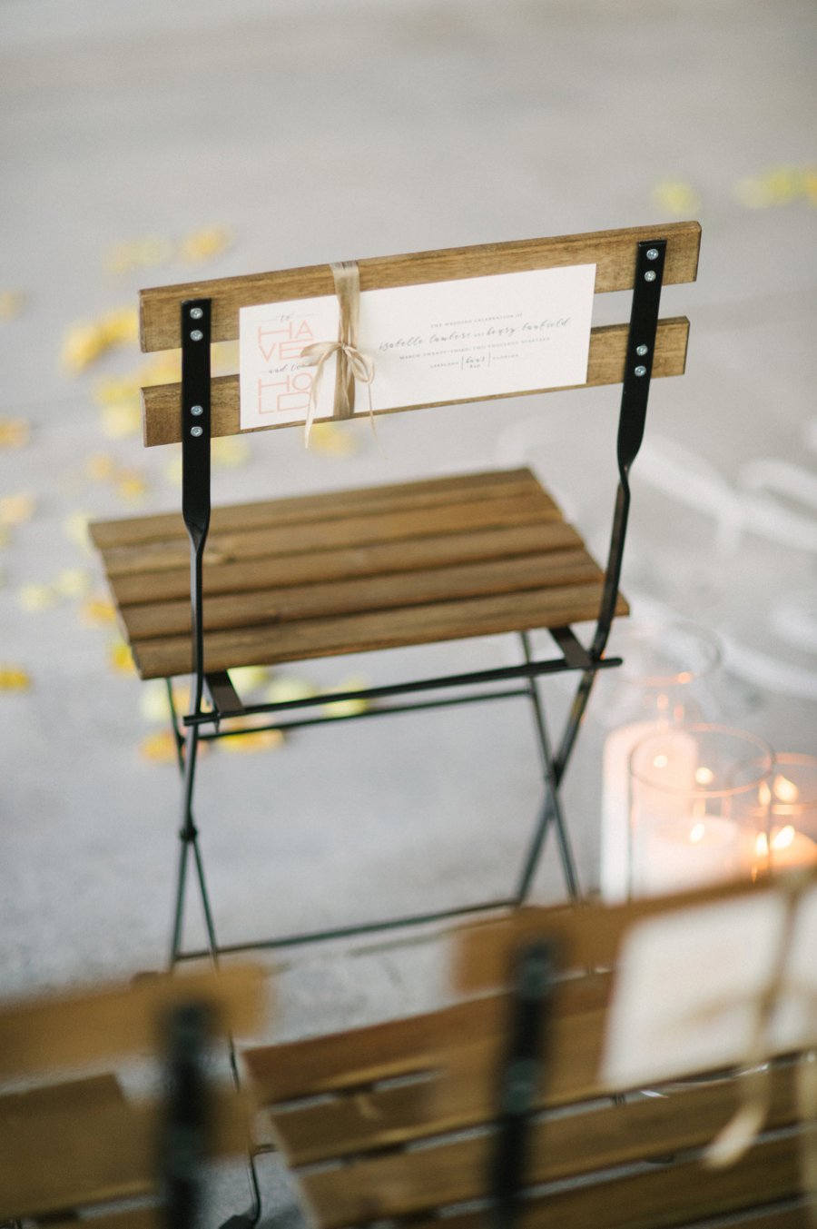 Romantic Peach & Yellow Industrial Wedding Ideas via TheELD.com