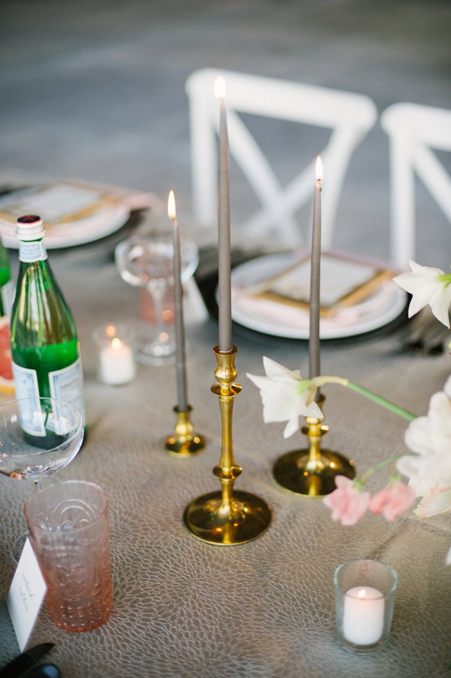 Romantic Peach & Yellow Industrial Wedding Ideas via TheELD.com