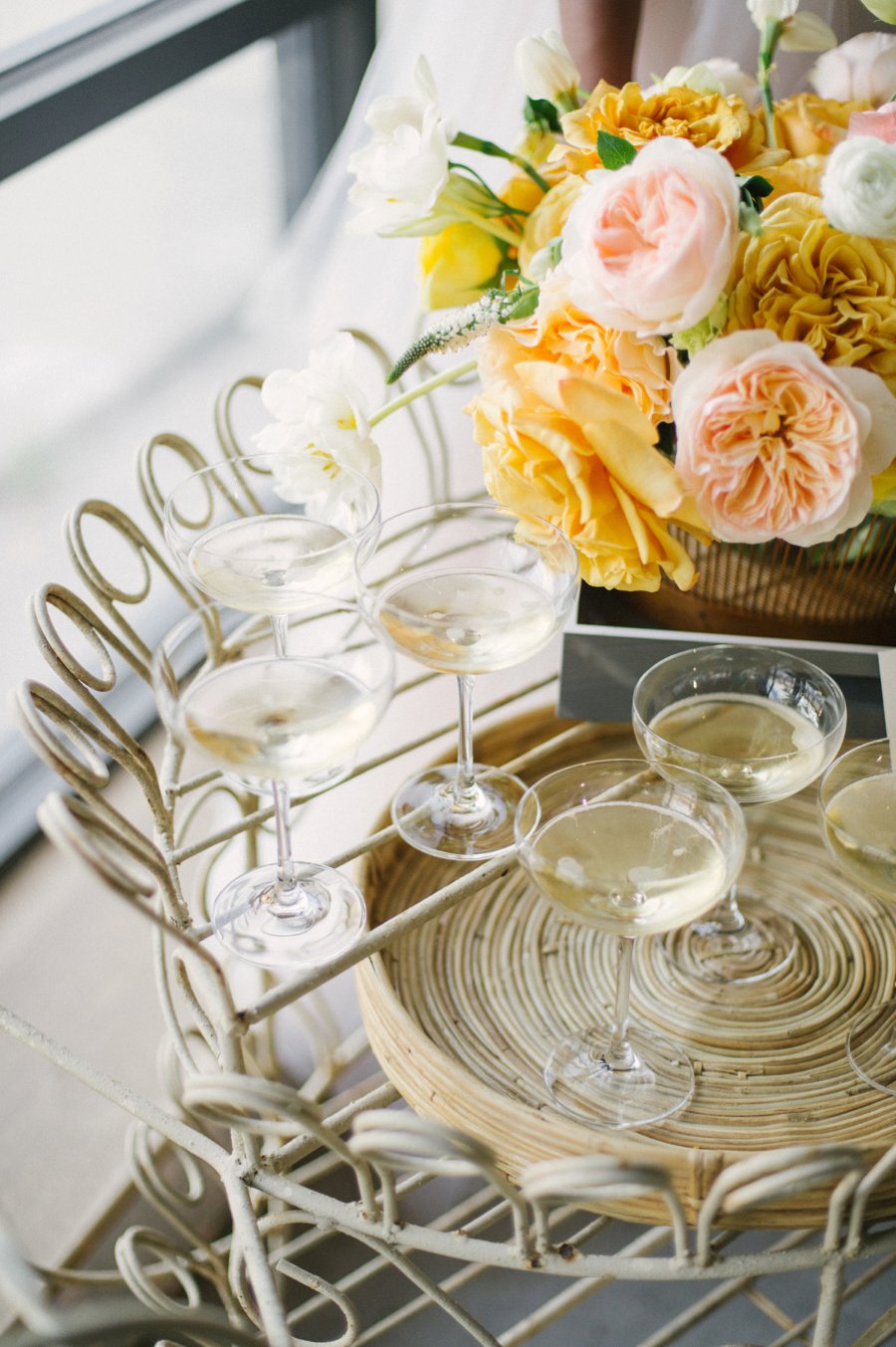 Romantic Peach & Yellow Industrial Wedding Ideas via TheELD.com