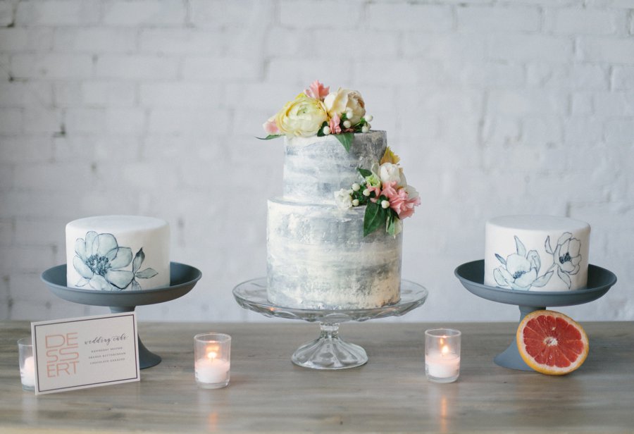 Romantic Peach & Yellow Industrial Wedding Ideas via TheELD.com