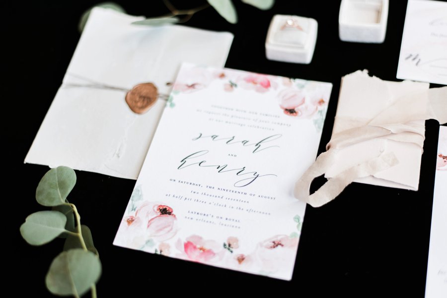 Nature Inspired Floral Wedding Invitation via TheELD.com