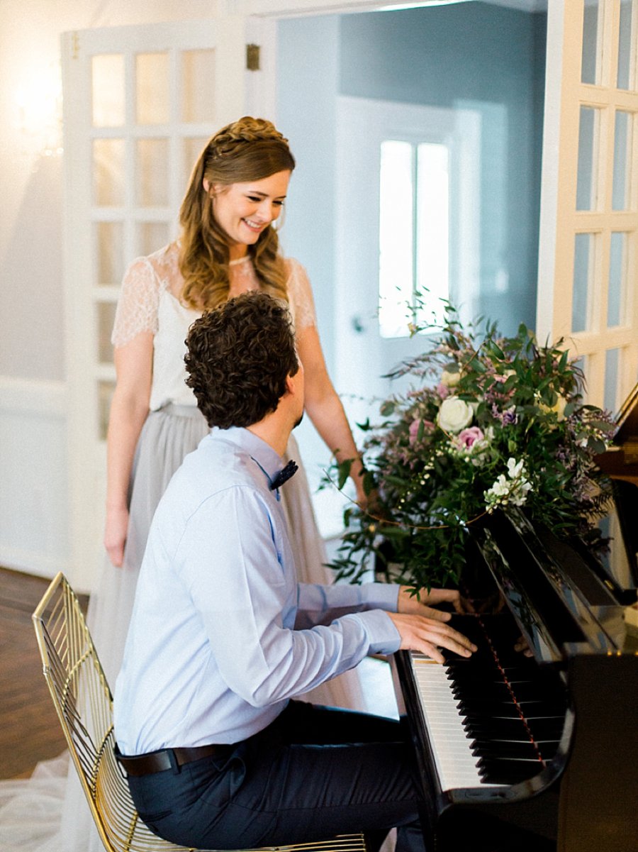 Romantic Blue & Purple Music inspired Wedding Ideas via TheELD.com