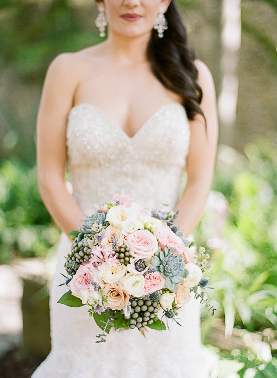 A Classic Blush & Silver Outdoor Miami Wedding via TheELD.com