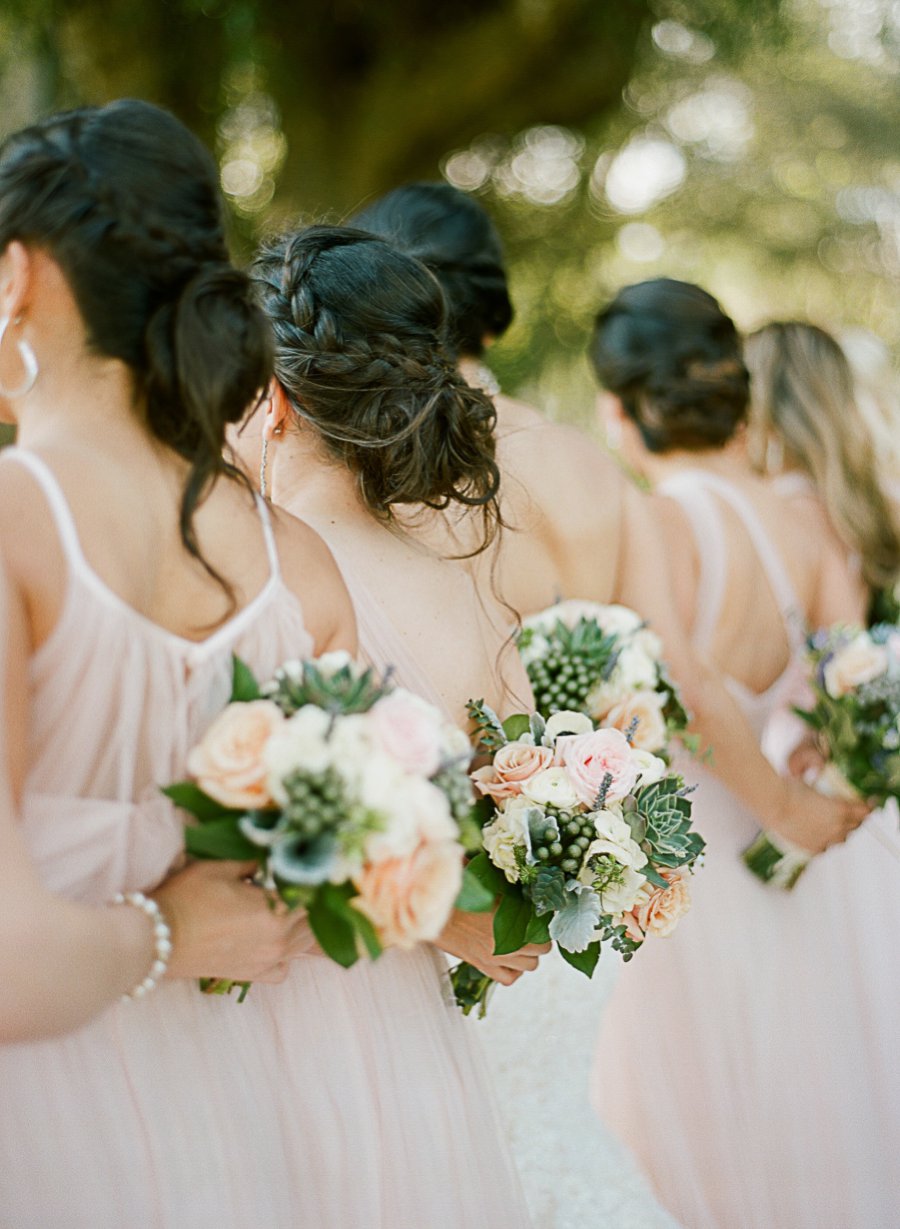 A Classic Blush & Silver Outdoor Miami Wedding via TheELD.com