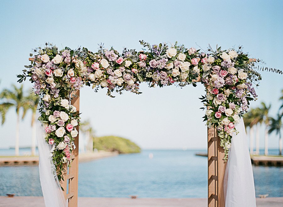 A Classic Blush & Silver Outdoor Miami Wedding via TheELD.com