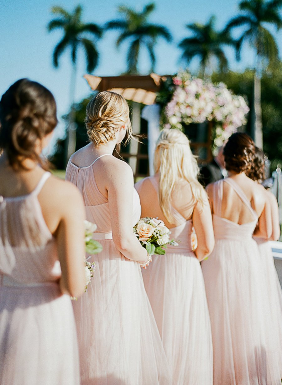 A Classic Blush & Silver Outdoor Miami Wedding via TheELD.com