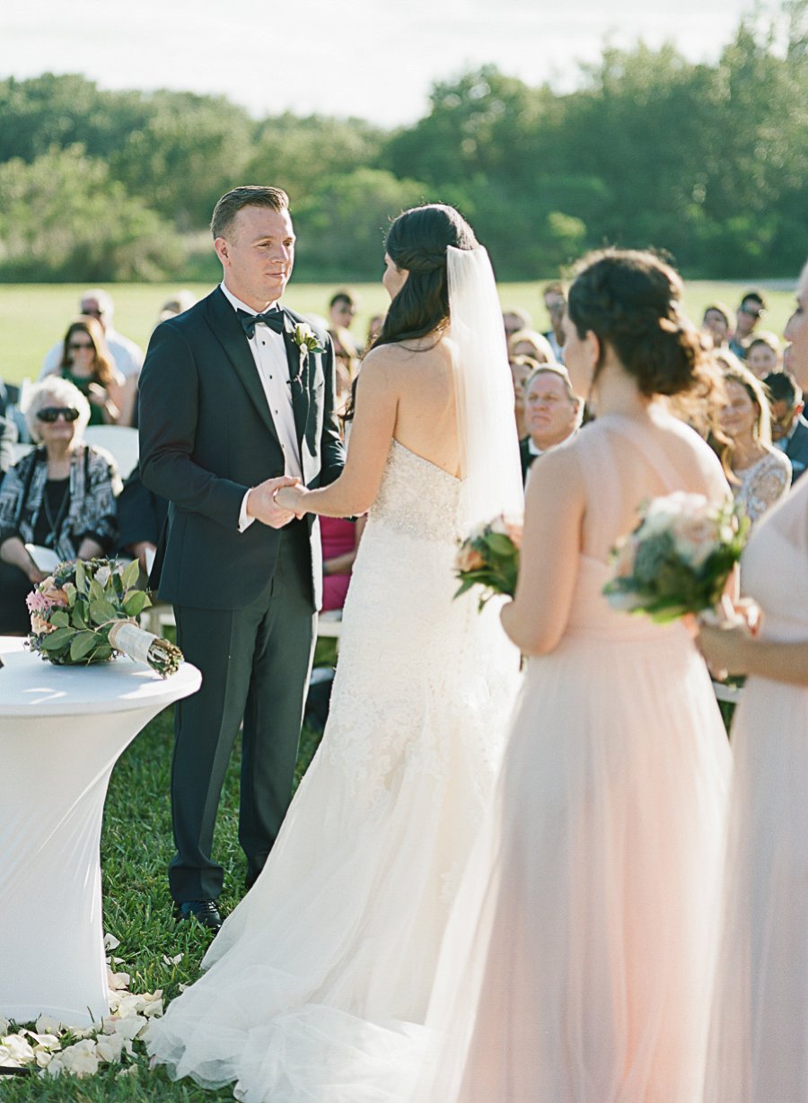 A Classic Blush & Silver Outdoor Miami Wedding via TheELD.com