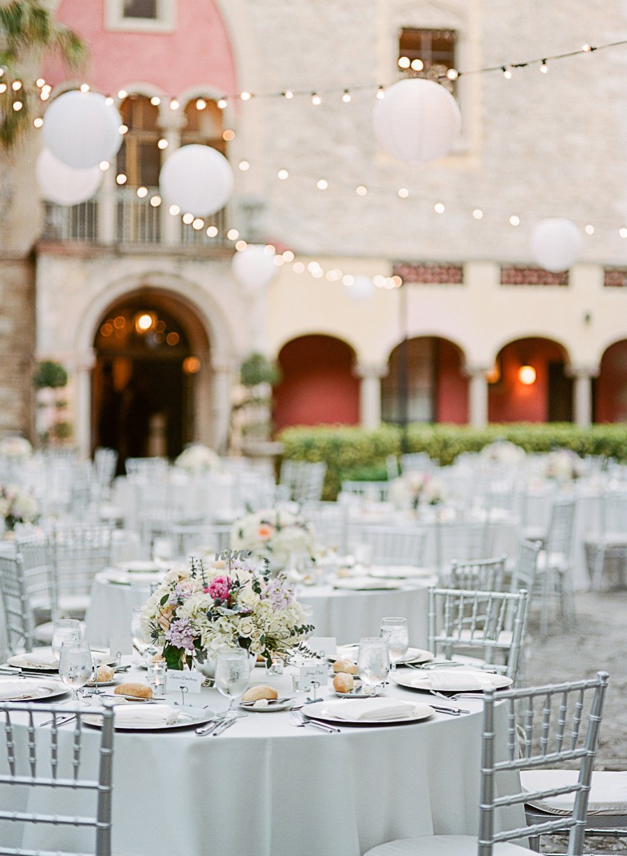 A Classic Blush & Silver Outdoor Miami Wedding via TheELD.com