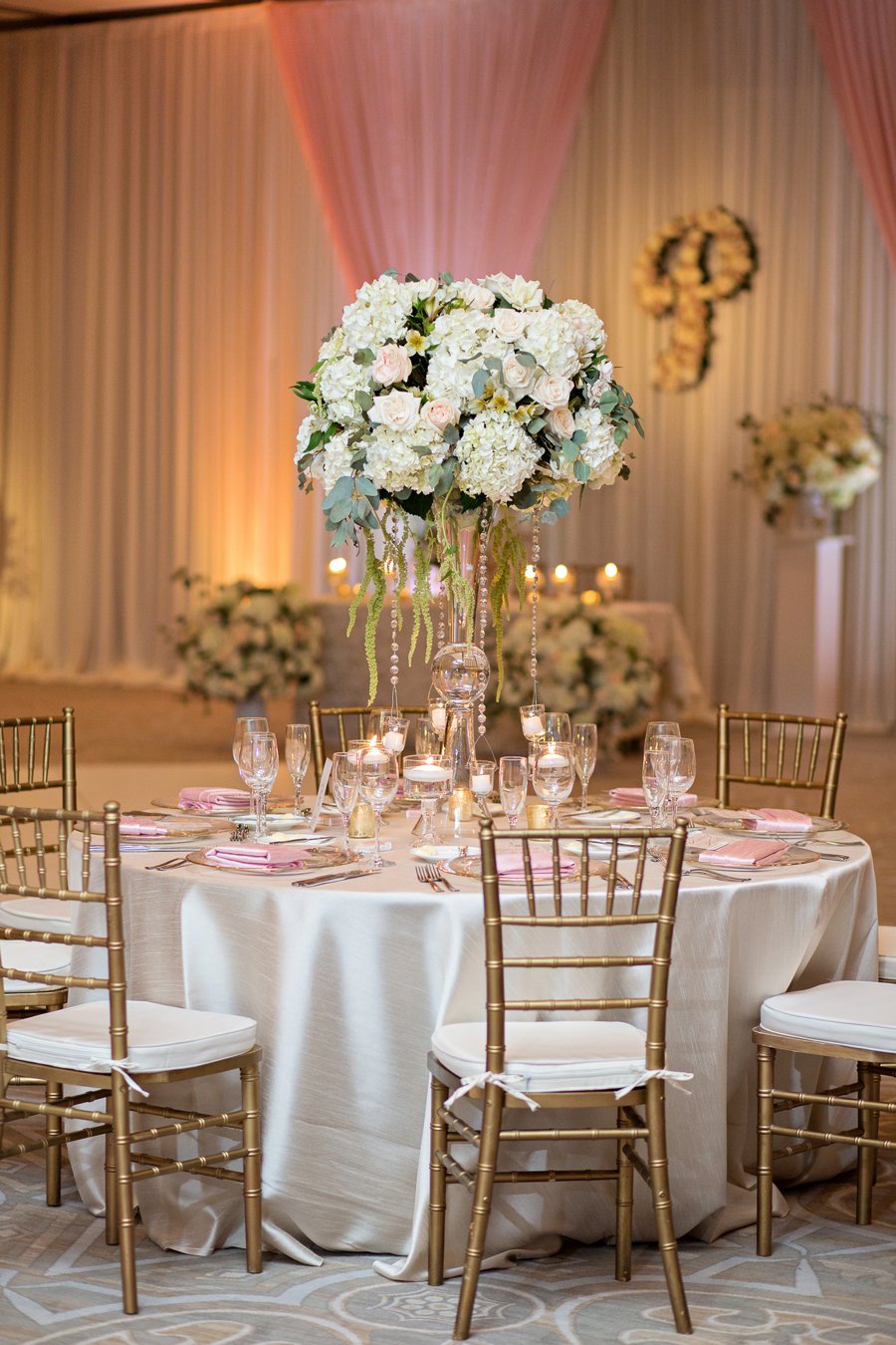 An Elegant Pink & Champagne Florida Wedding via TheELD.com