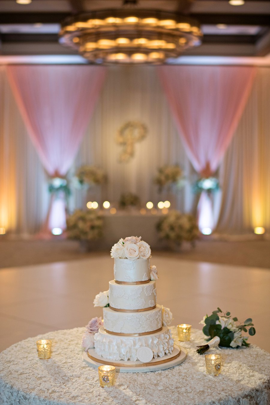 An Elegant Pink & Champagne Florida Wedding via TheELD.com