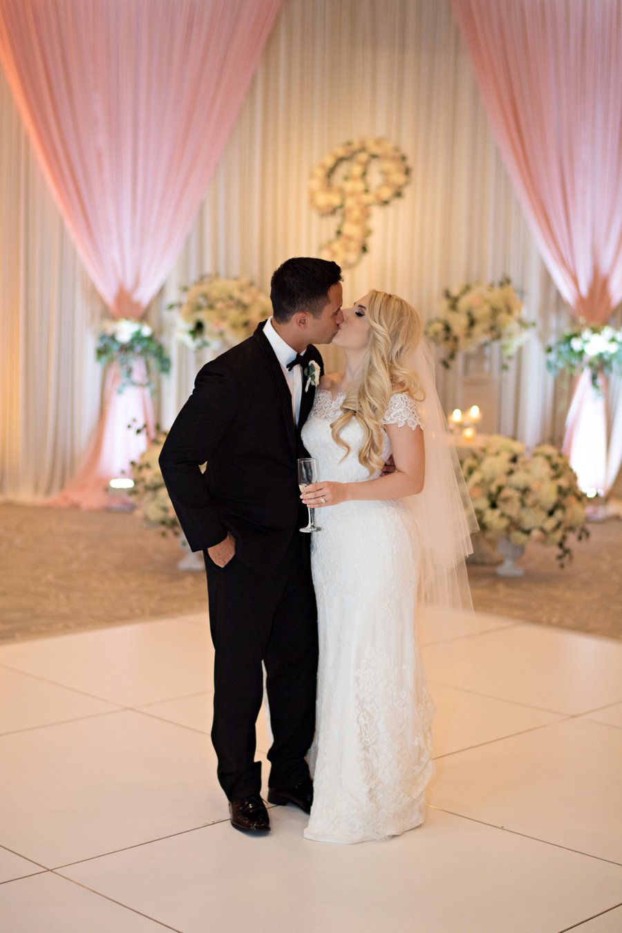 An Elegant Pink & Champagne Florida Wedding via TheELD.com