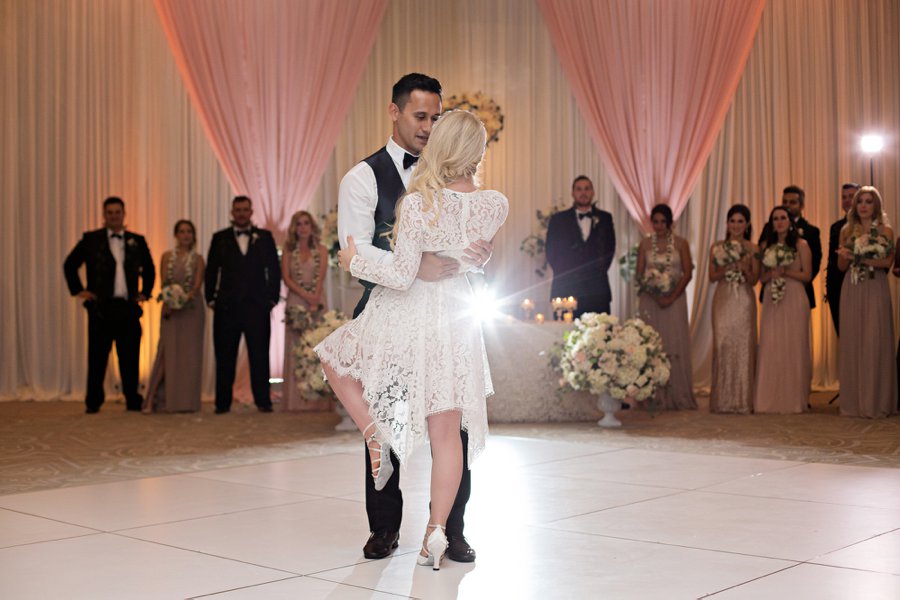 An Elegant Pink & Champagne Florida Wedding via TheELD.com