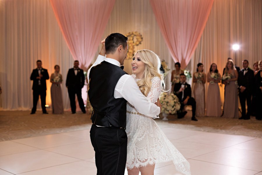 An Elegant Pink & Champagne Florida Wedding via TheELD.com