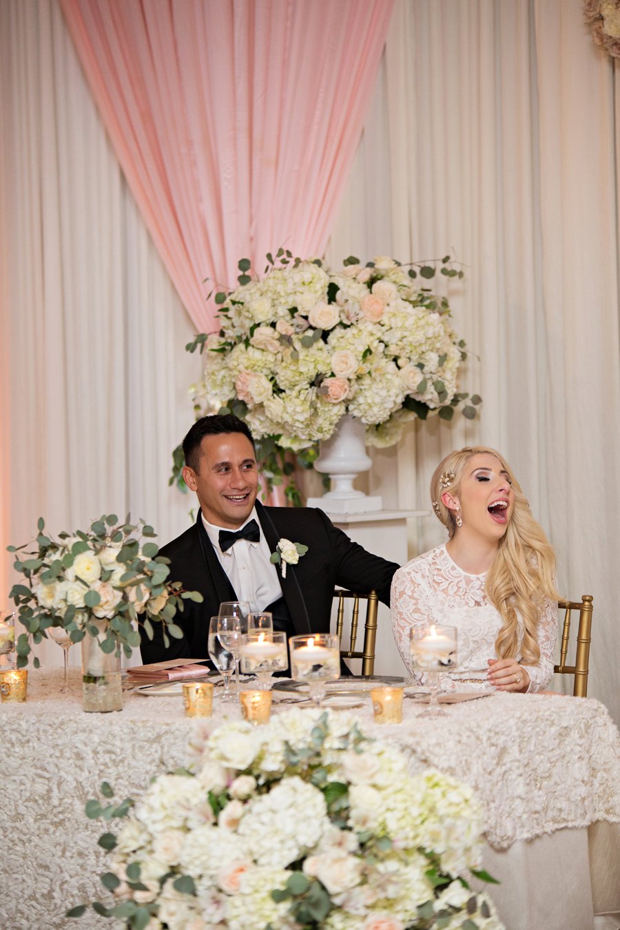 An Elegant Pink & Champagne Florida Wedding via TheELD.com