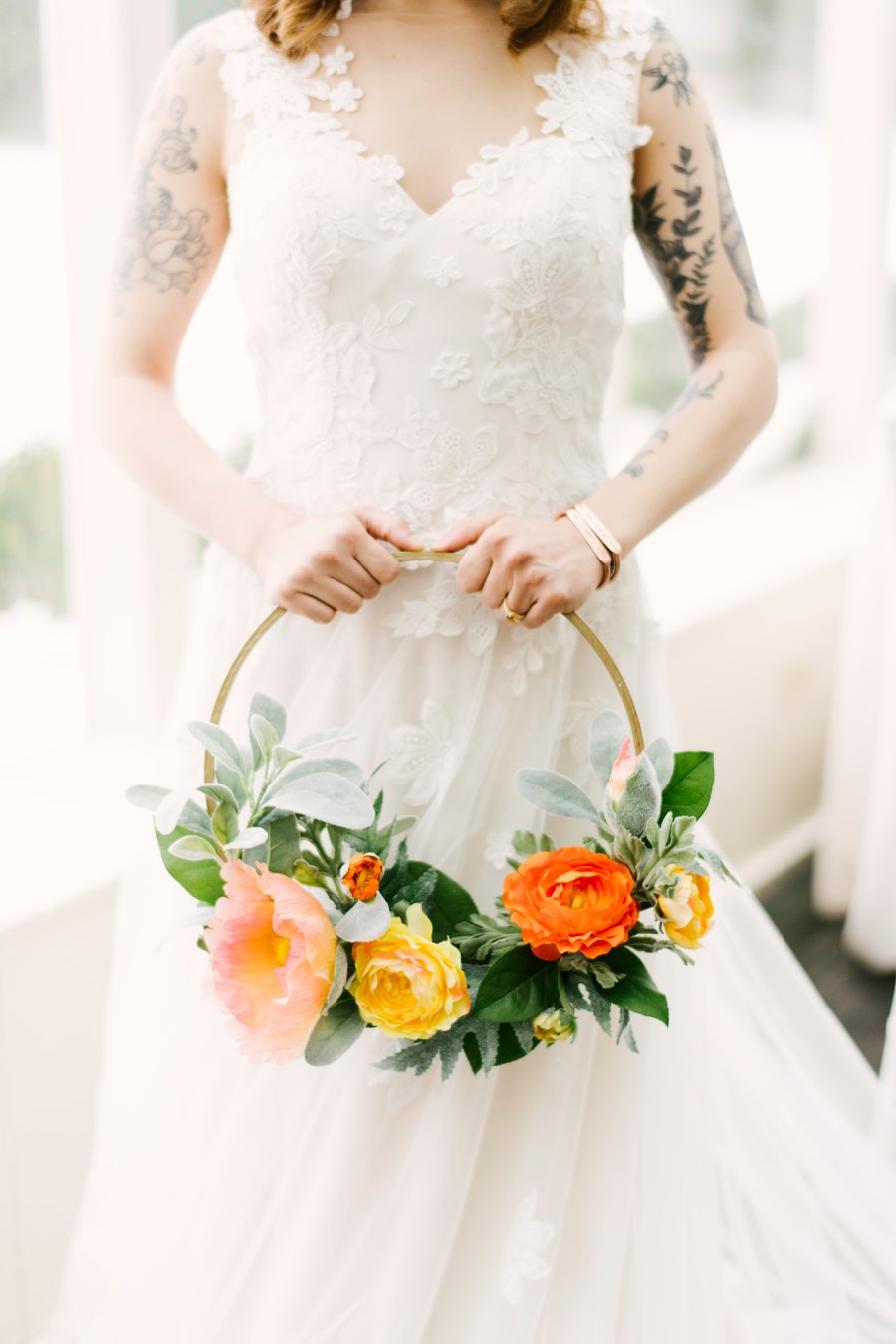 Colorful Pink & Yellow Summer Wedding Ideas via TheELD.com