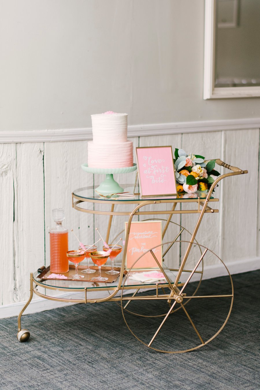 Colorful Pink & Yellow Summer Wedding Ideas via TheELD.com