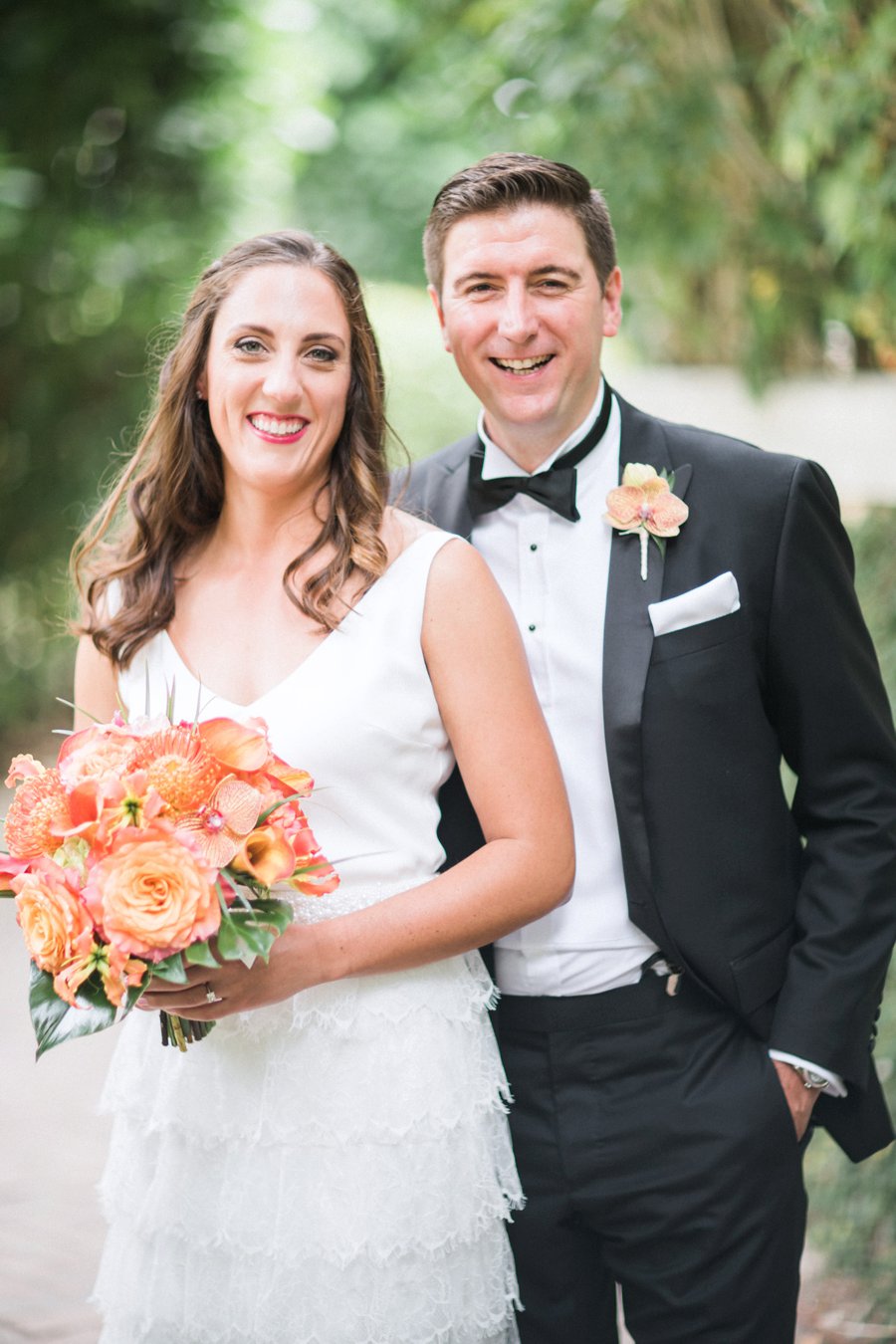 A Tropical Orange & Green Florida Destination Wedding via TheELD.com