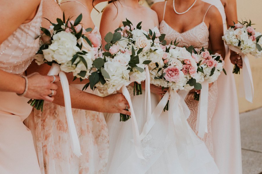 An Elegant Blush & White Black Tie Wedding In Florida via TheELD.com