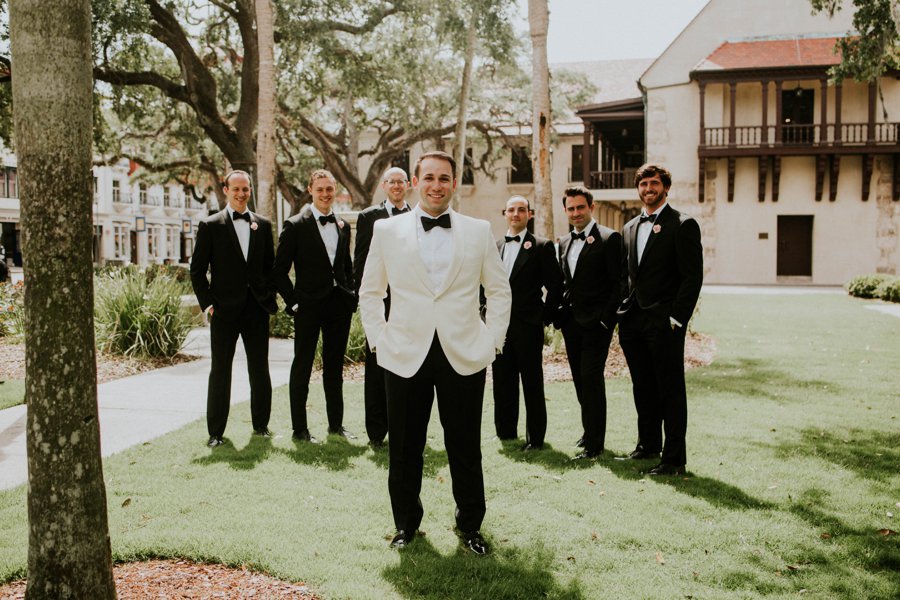 An Elegant Blush & White Black Tie Wedding In Florida via TheELD.com