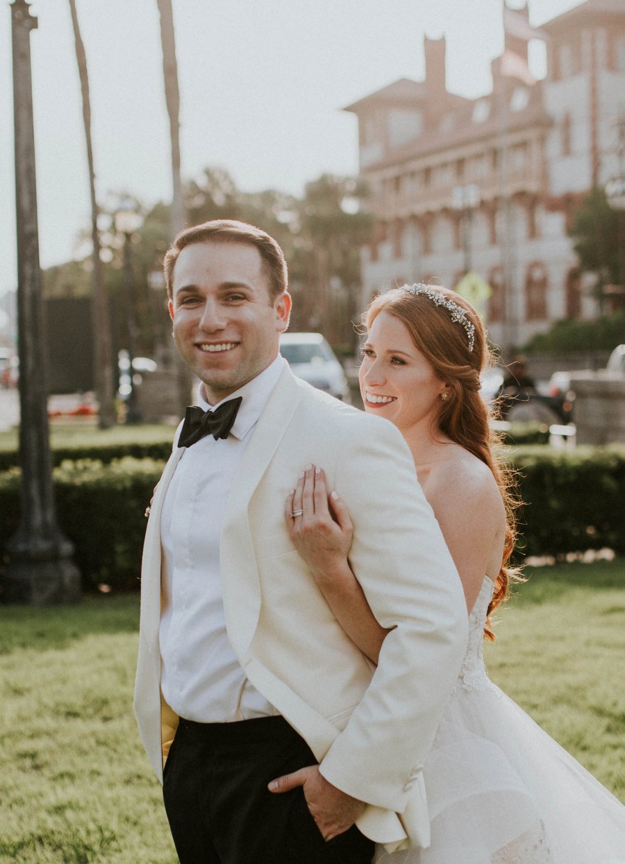 An Elegant Blush & White Black Tie Wedding In Florida via TheELD.com