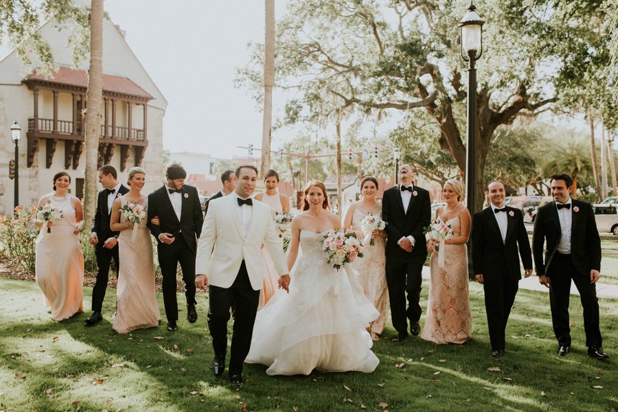 An Elegant Blush & White Black Tie Wedding In Florida via TheELD.com