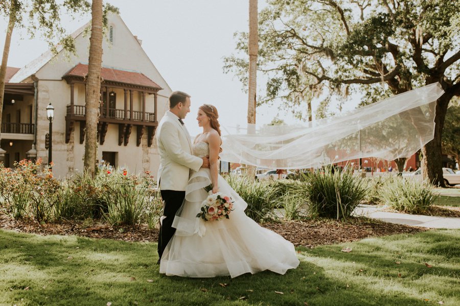 An Elegant Blush & White Black Tie Wedding In Florida via TheELD.com