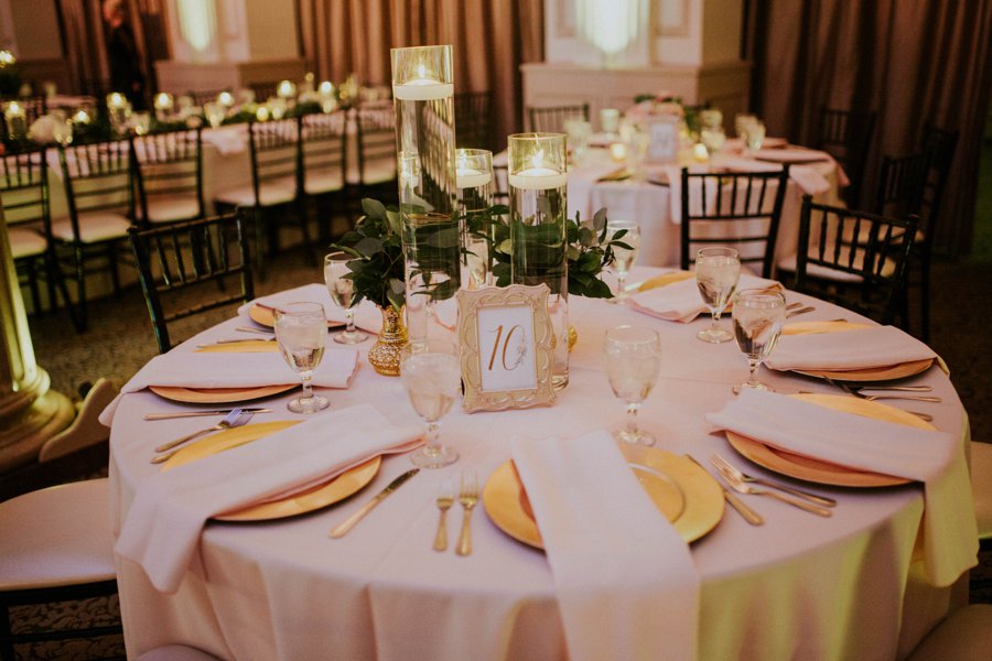 An Elegant Blush & White Black Tie Wedding In Florida via TheELD.com