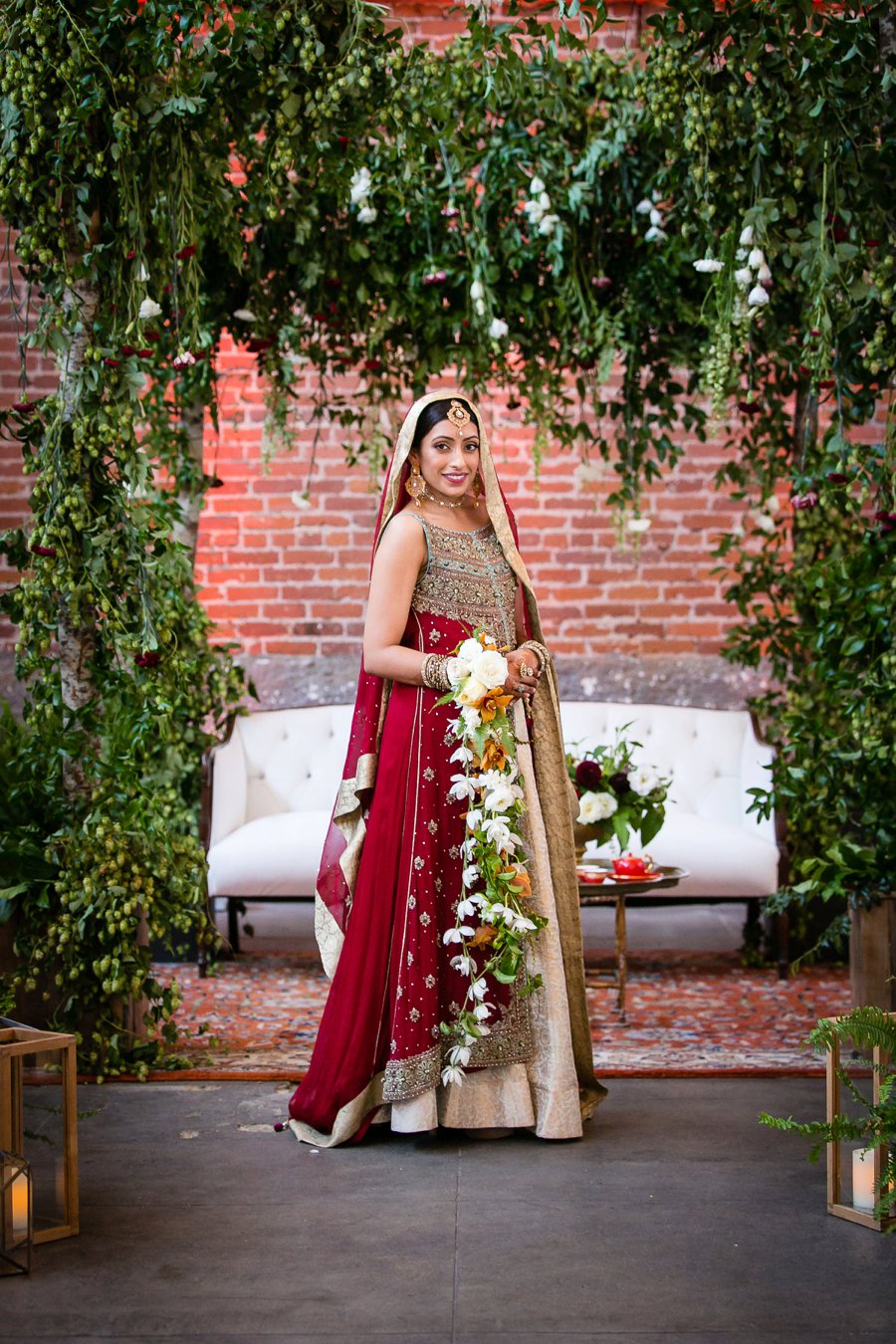 An Elegant Red & White Multi Cultural LA Wedding via TheELD.com