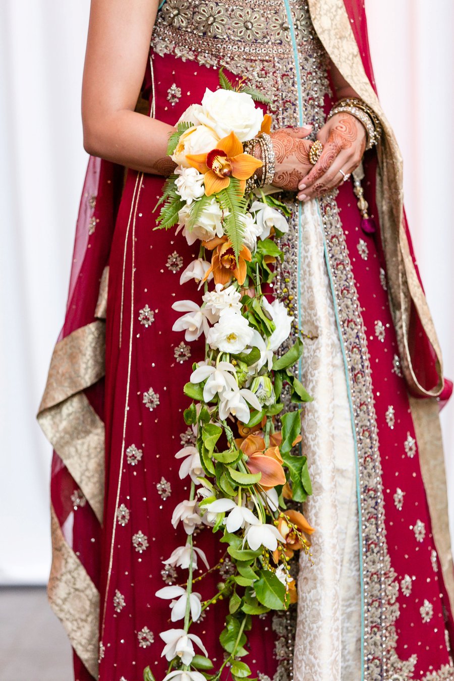 An Elegant Red & White Multi Cultural LA Wedding via TheELD.com