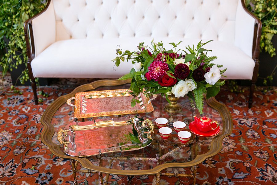 An Elegant Red & White Multi Cultural LA Wedding via TheELD.com