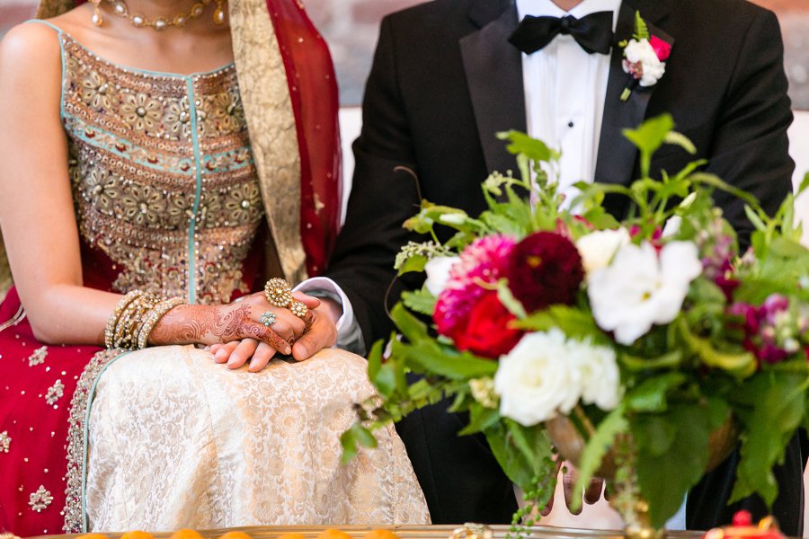 An Elegant Red & White Multi Cultural LA Wedding via TheELD.com